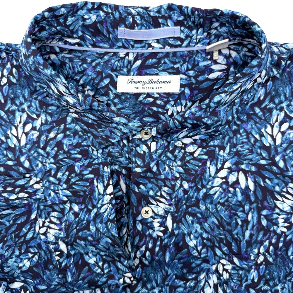 Tommy Bahama Men's 3XLB Siesta Key Long Sleeves Pocket Button Up Floral Nylon